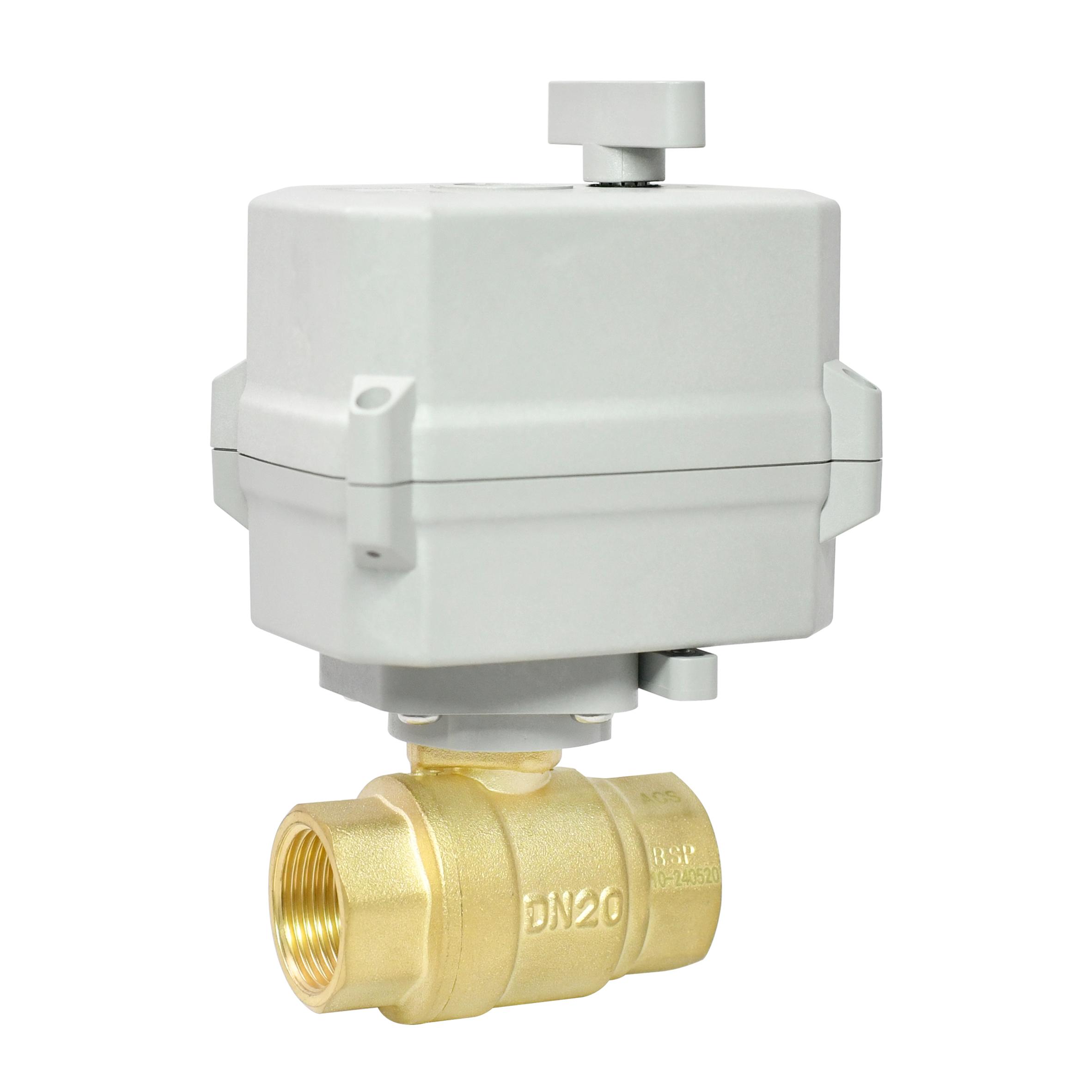 快速安装-3/4” 黄铜两通开关型电动阀