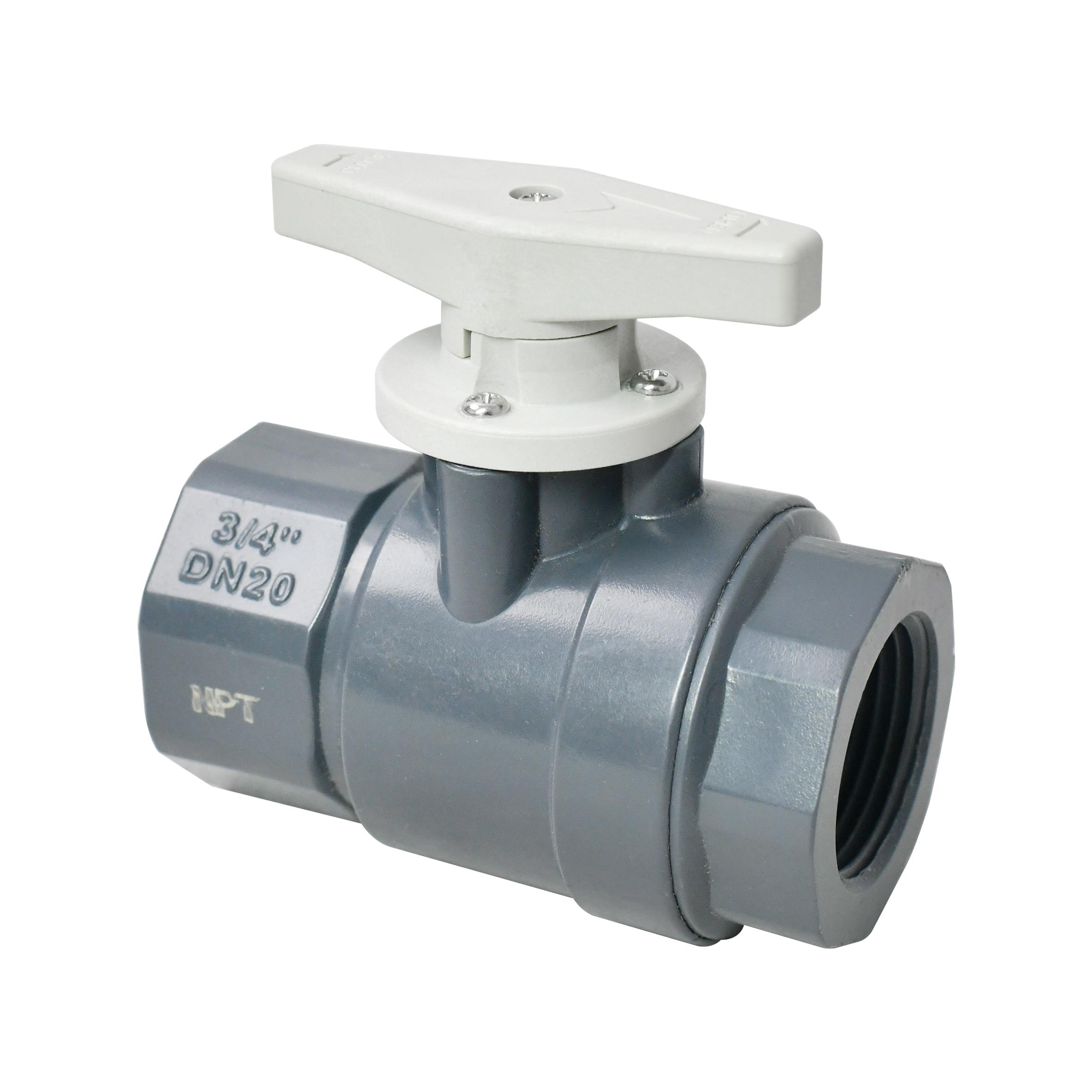 通禾 - 两通 3/4” UPVC 手动球阀，扭力0.5-3N.m